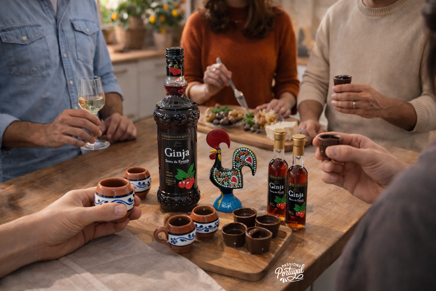 Mini-chope à liqueur en terre cuite rouge