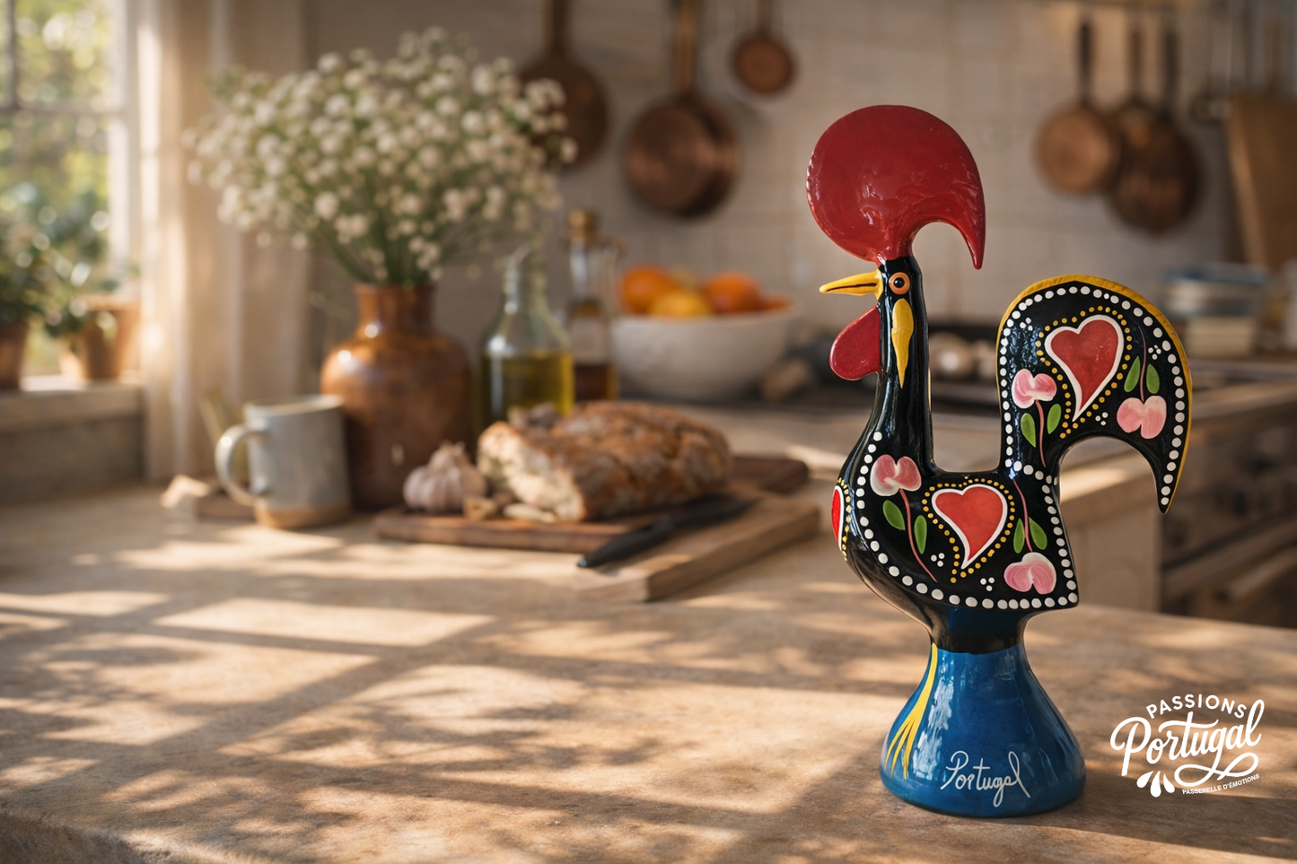 Coq de Barcelos en métal 34 cm - Galo de Barcelos