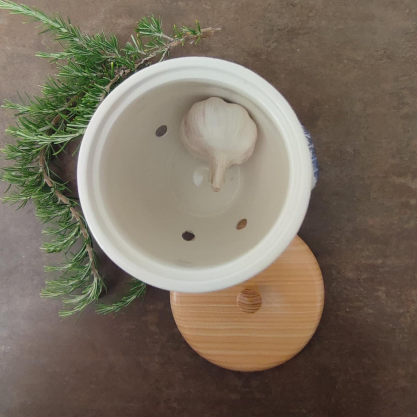 Pot à ail en céramique