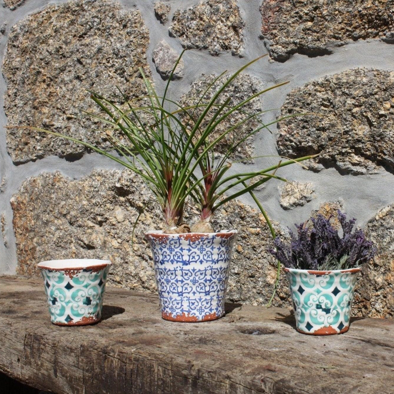 Cache-pot en terre cuite vitrifié