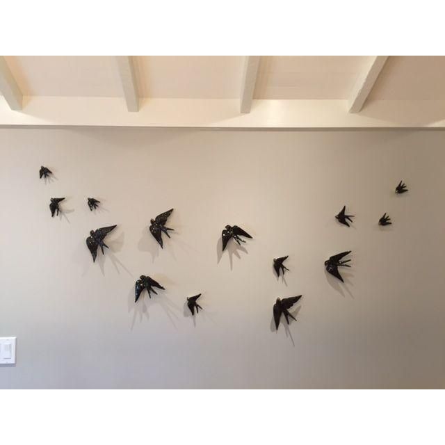 Hirondelle en céramique noire grande