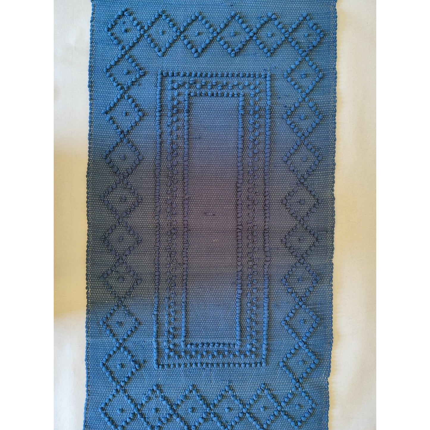 Tapis PUXADO - 100% coton bleu marine