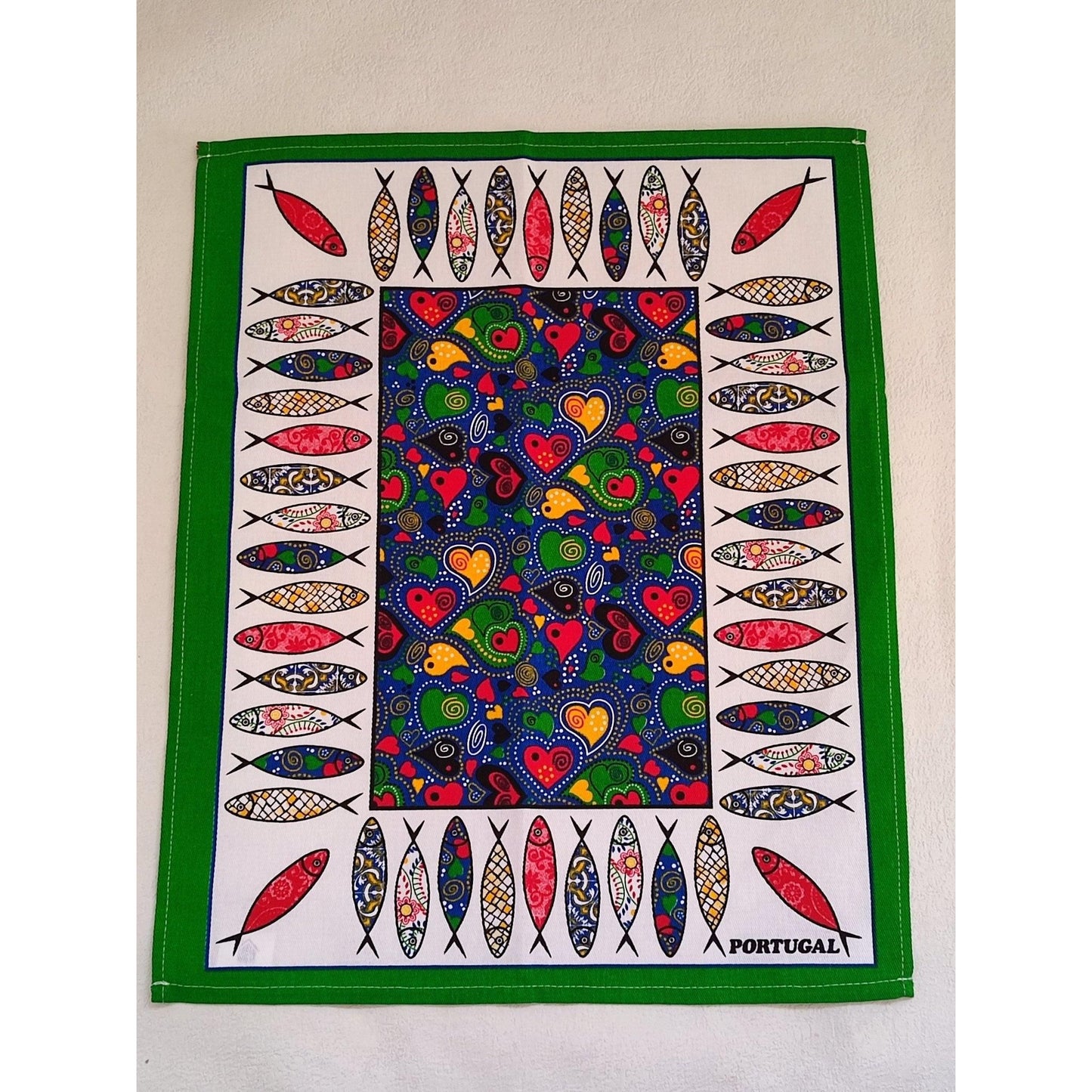 Torchon de cuisine SARDINHA 100% coton vert