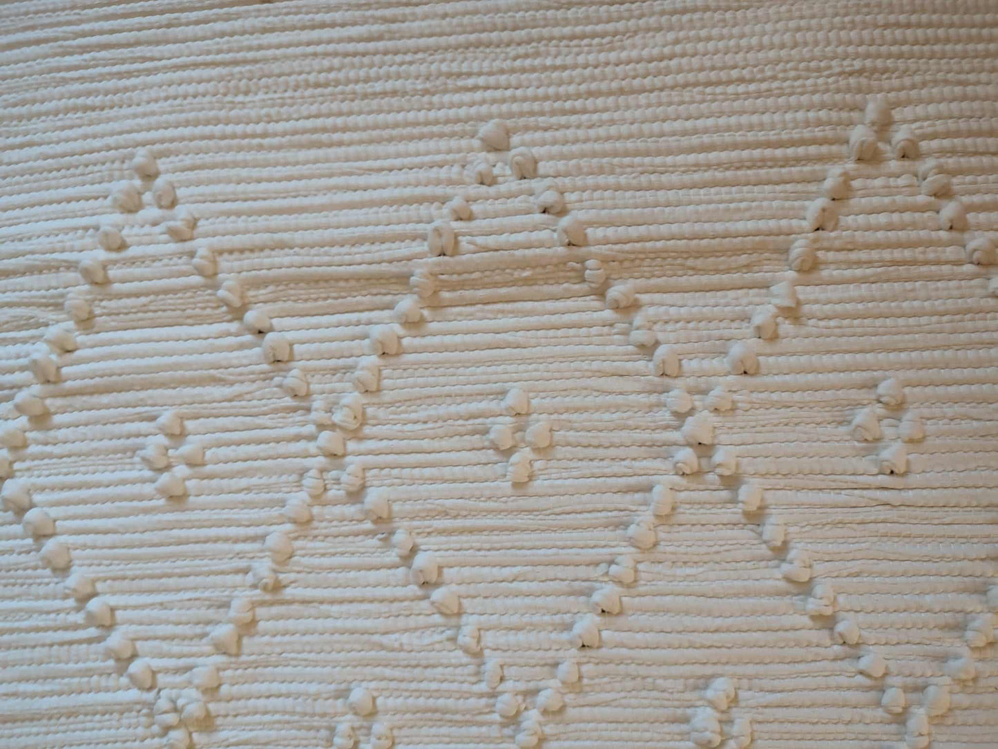 Tapis artisanal PUXADO - 100% coton (blanc)