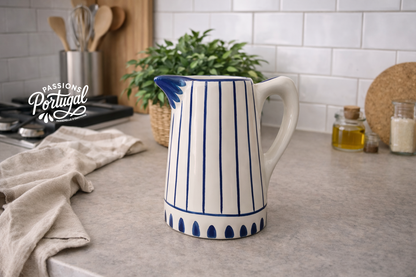Pichet traditionnel à rayures bleues (1.250 L)