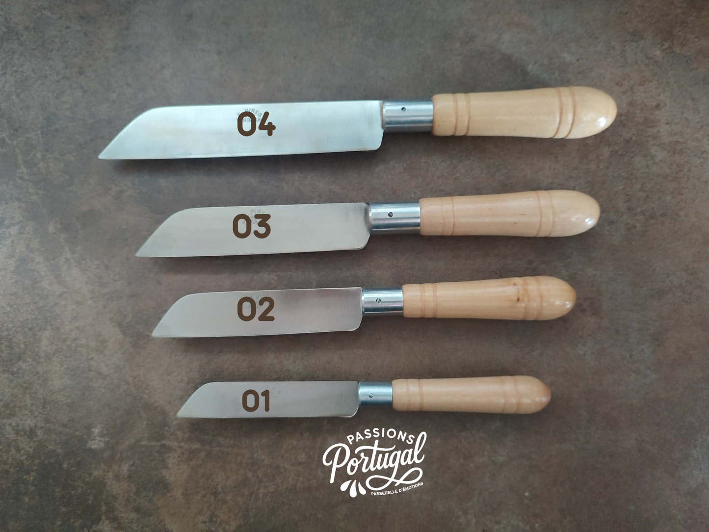Couteau portugais artisanal inox & bois n° 03