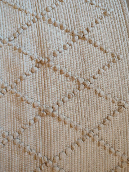 Tapis artisanal PUXADO - 100% coton (Ecru)