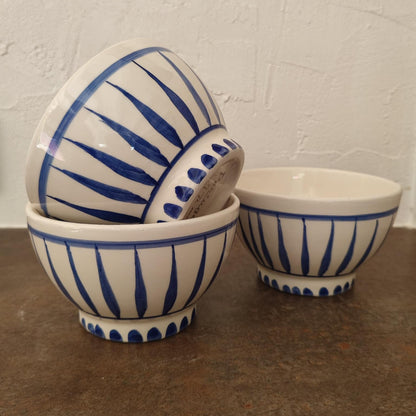 Bol à rayures bleues 13.5 cm