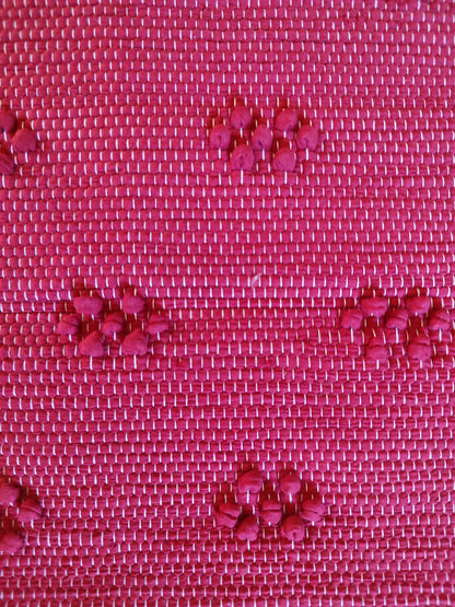 Tapis artisanal PUXADO  - 100% coton (rouge)