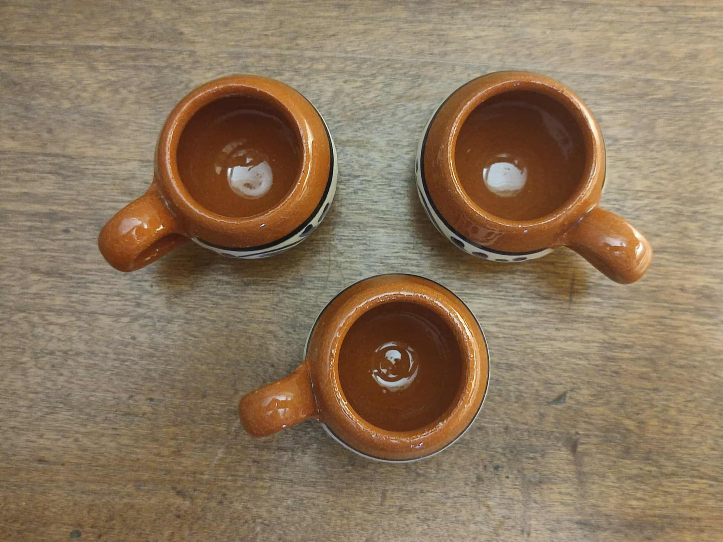 Mini-chope à liqueur en terre cuite rouge