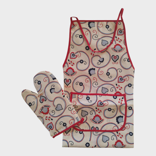 Tablier 100% coton "Viana Portugal" (rouge)