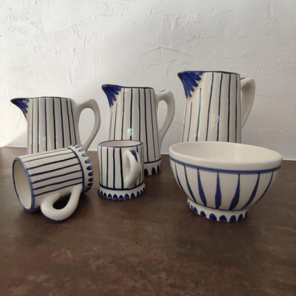 Bol à rayures bleues 13.5 cm