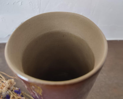 Grand vase en grès violet