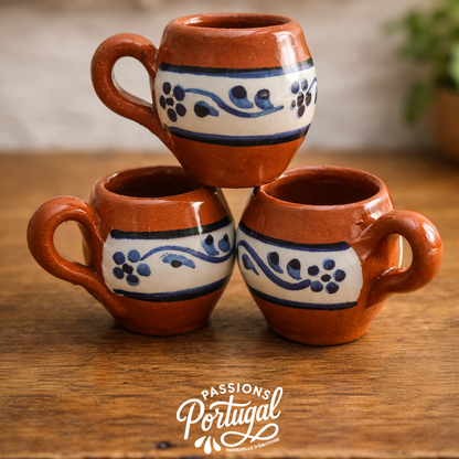 Mini-chope à liqueur en terre cuite rouge