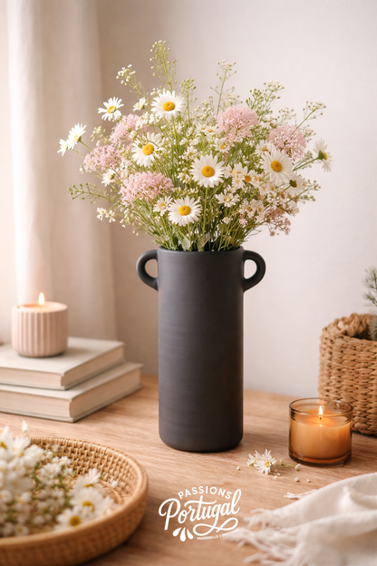 Vase en céramique noir