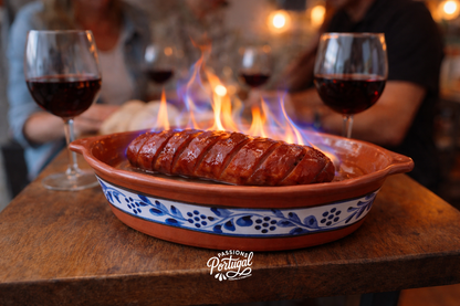 Chorizo piquant "Chouriço piquante" portugais de porc de la race BISARO