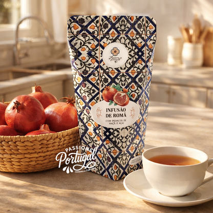 Infusion de grenade avec des morceaux de pomme & d'açaï