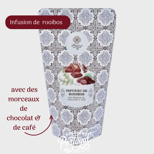 Infusion de Rooibos (A.O.P.) avec des morceaux de chocolat & de café