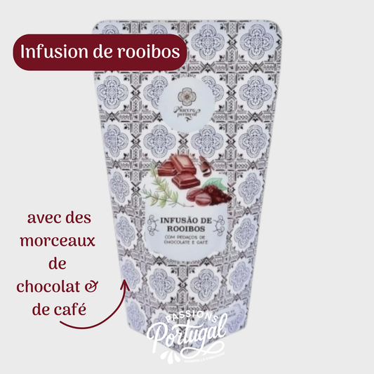 Infusion de Rooibos (A.O.P.) avec des morceaux de chocolat & de café