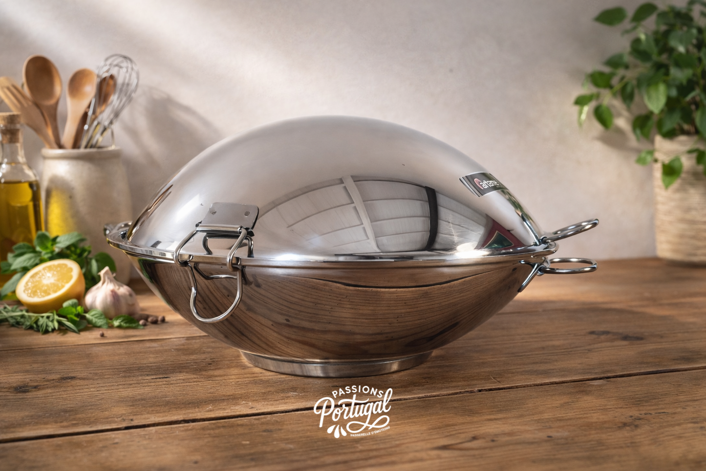 Cataplana inox 6/8 couverts (diamètre 32 cm)