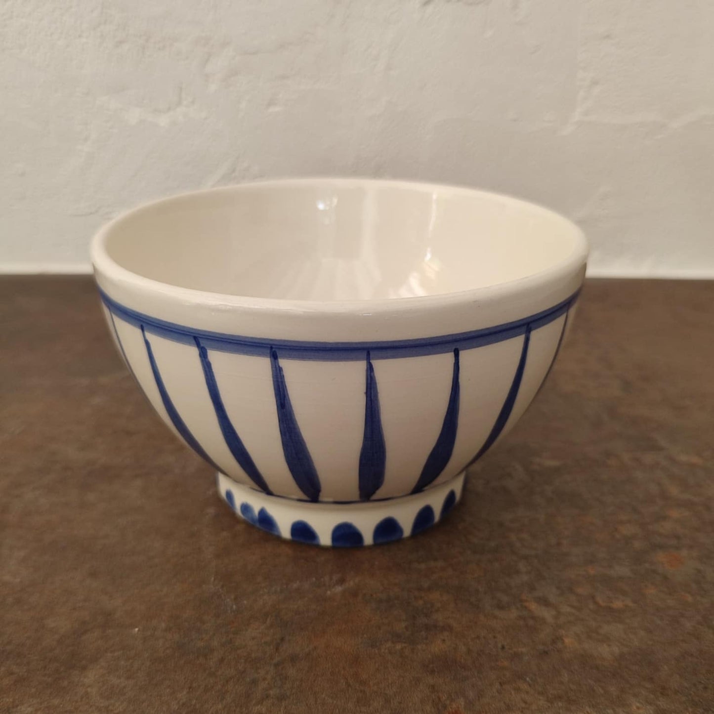 Bol à rayures bleues 13.5 cm