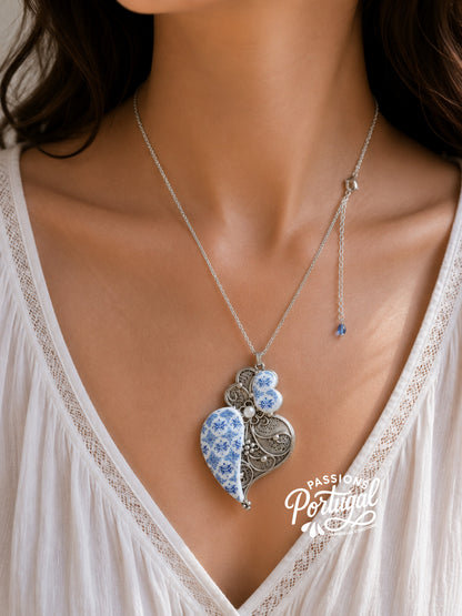 Collier Coeur de Viana "Coração de Viana" avec perle