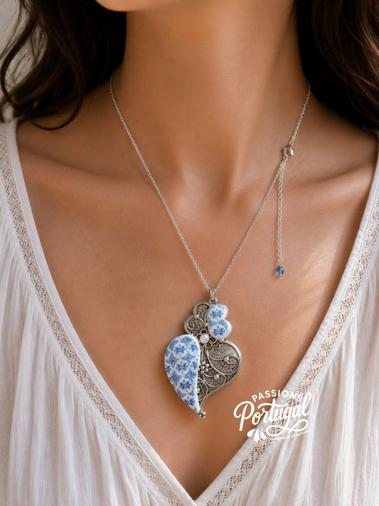 Collier Coeur de Viana "Coração de Viana" avec perle