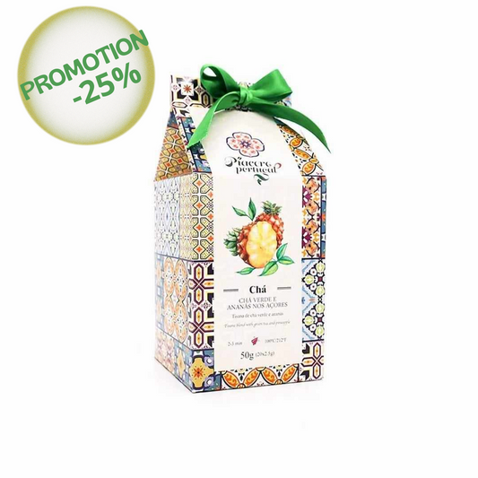 Thé vert à l'ananas des Açores en sachet pyramidal