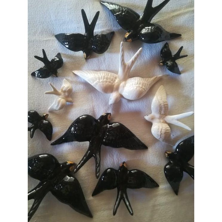 Hirondelle en céramique noire petite