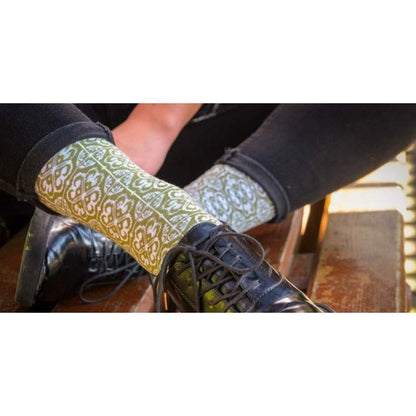 Chaussettes "Azulejos verts"
