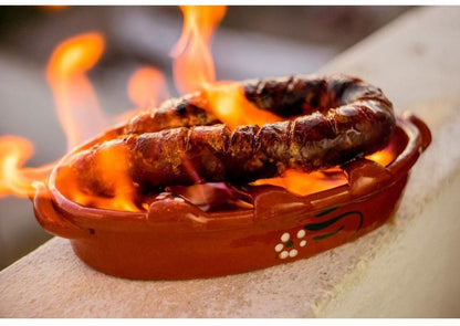 Grille pour chorizo ​​grillé, assador de chouriço _, chorizo ​​flambé produit du Portugal