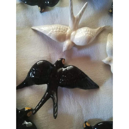 Hirondelle en céramique blanche gande